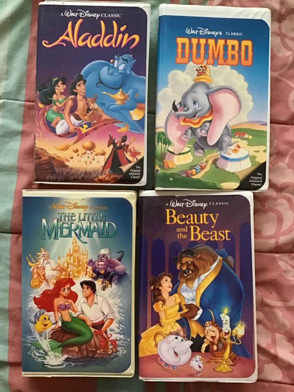 Disney Black Diamond VHS Tapes, 4 Collectible All-Ages Movie Classics.